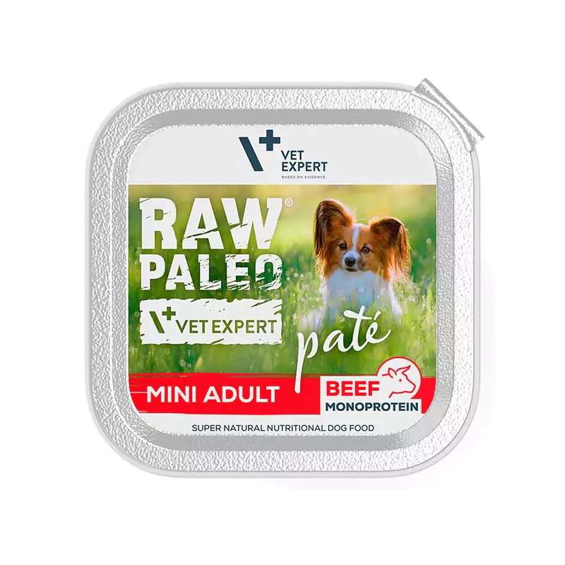 Raw Paleo Adult Mini Breed Beef - пастет за кчета малки породи с телешко