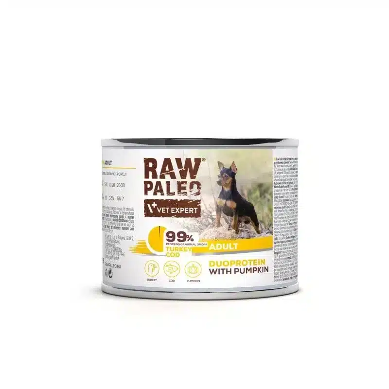 Raw Paleo Adult Dog Turkey & Cod - консерва за кучета с пуйка и риба треска