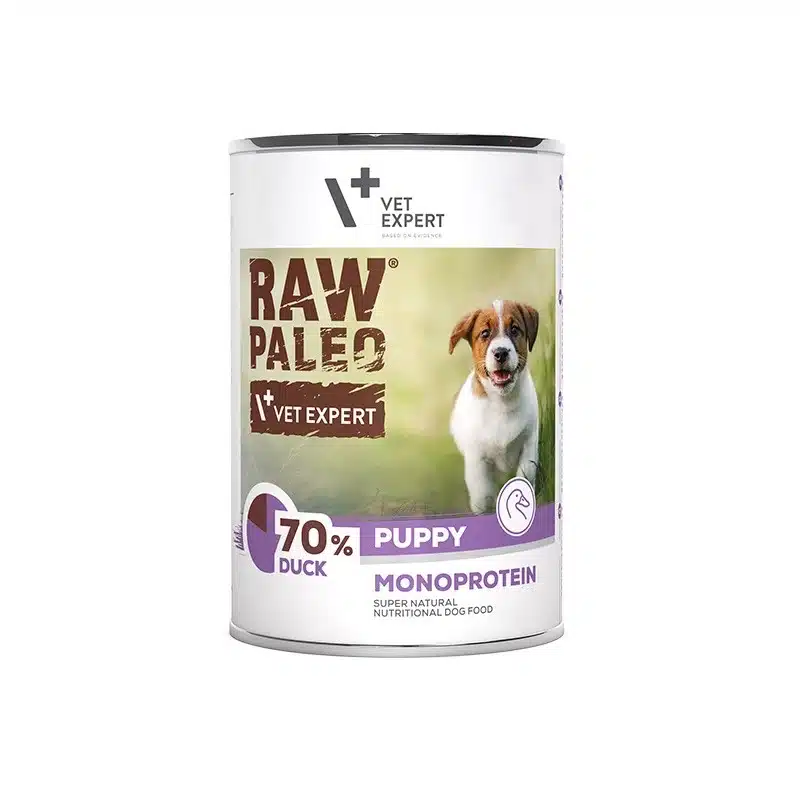 Raw Paleo Puppy Duck - консерва за подрастващи кучета с патица
