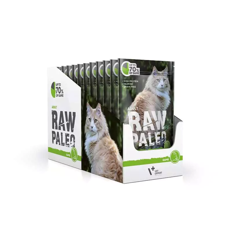 Raw Paleo Adult Cat Game - пауч за котки с дивеч