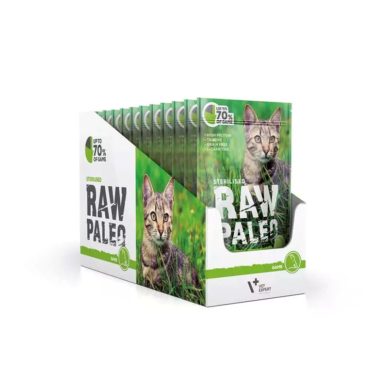 Raw Paleo Sterilised Cat Game - пауч за кастрирани котки с дивеч