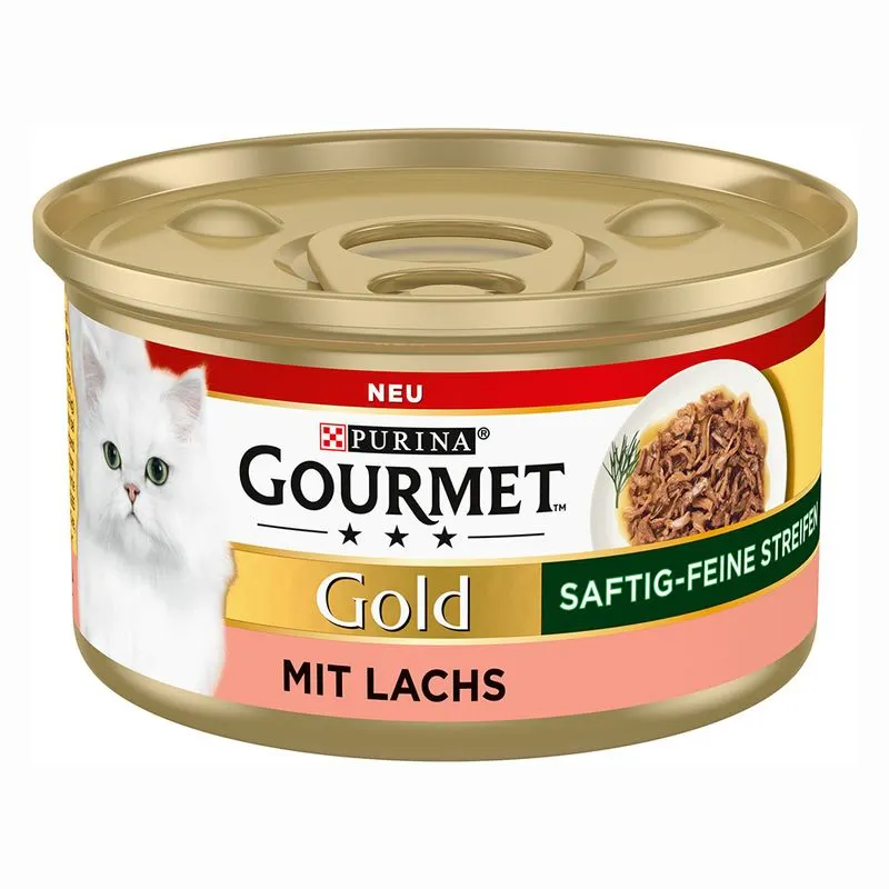 Gourmet Gold Succulent Delights Salmon - сочни фини филенца за котки със сьомга
