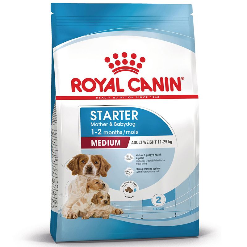 Royal Canin Medium Starter Mother & Babydog - храна за кучки и кученца от бременността до отбиването, средни породи (11-25 кг)