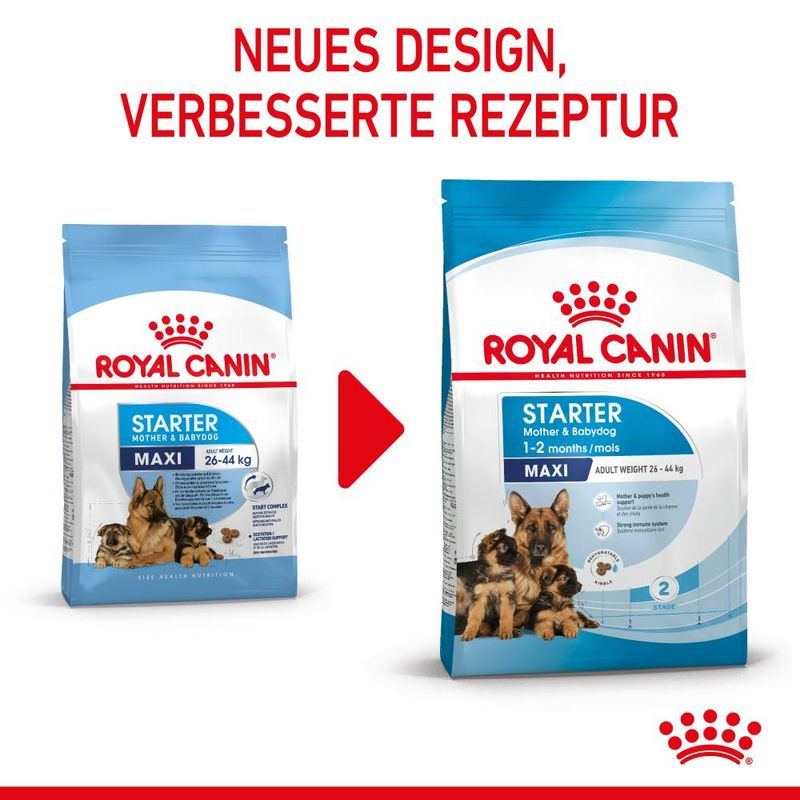 Royal Canin Maxi Starter Mother & Babydog - храна за кучки и кученца от бременността до отбиването, едри породи (26-44 кг)