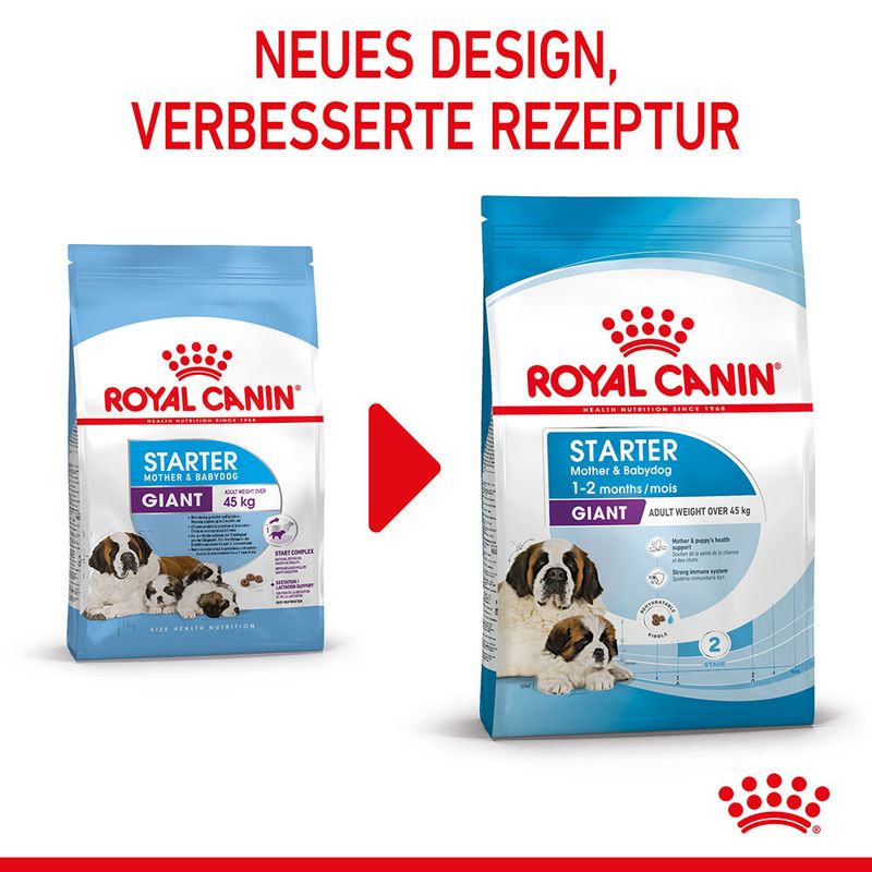 Royal Canin Giant Starter Mother & Babydog - храна за кучки и кученца от бременността до отбиването, гигантски породи (над 45 кг)