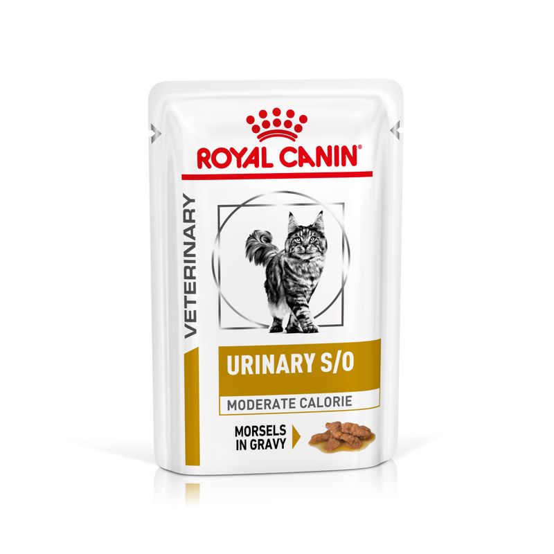 Royal Canin Veterinary Urinary S/O Moderate Calorie - пауч за котки при уринарни проблеми, умерени калории