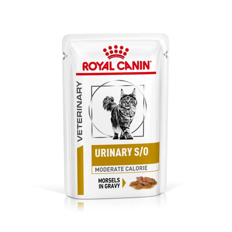 Royal Canin Veterinary Urinary S/O Moderate Calorie - пауч за котки при уринарни проблеми, умерени калории