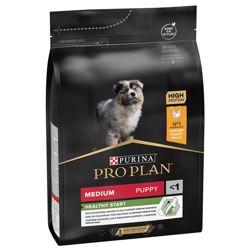 Purina Pro Plan Medium Puppy Healthy Start Chicken - храна за подрастващи кучета средни породи (10-25 кг.), до 12 месеца, с пиле