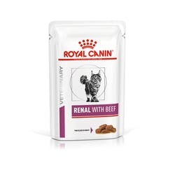 Royal Canin Veterinary Renal Beef - пауч за котки с бъбречна недостатъчност, с говеждо