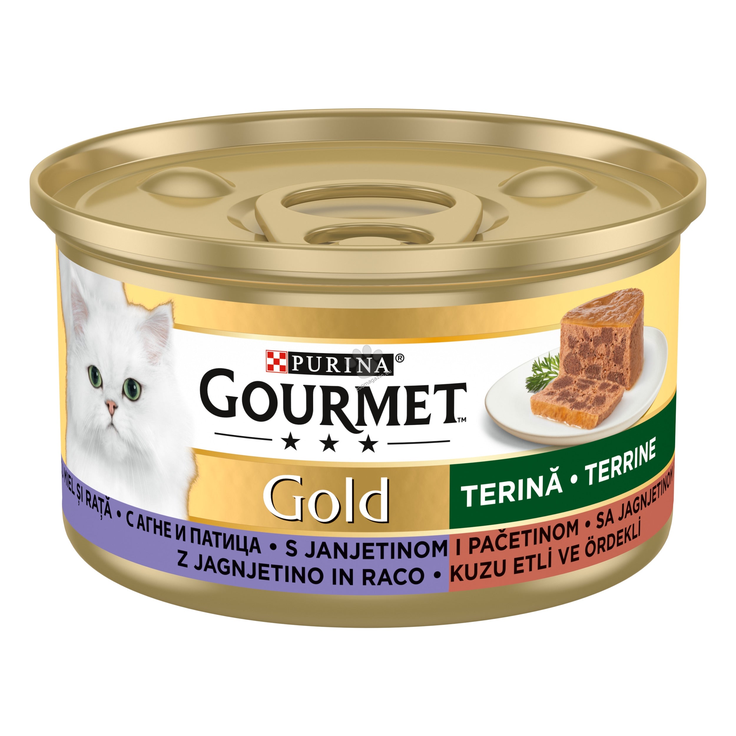 Gourmet Gold Pazzetti in Pate Lamb Duck - месни хапки в пастет за котки, агне и патица