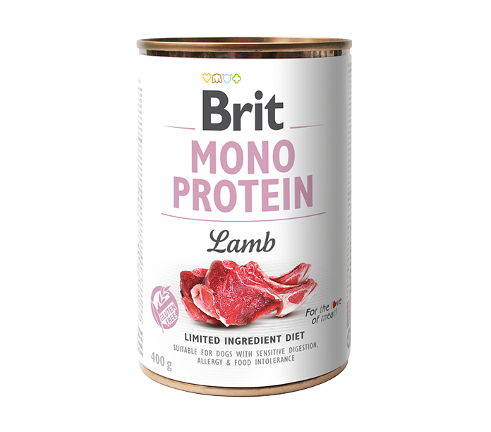 Brit Dog Mono Protein Lamb - консерва за кучета с агне, 3 бр. х 400 гр.