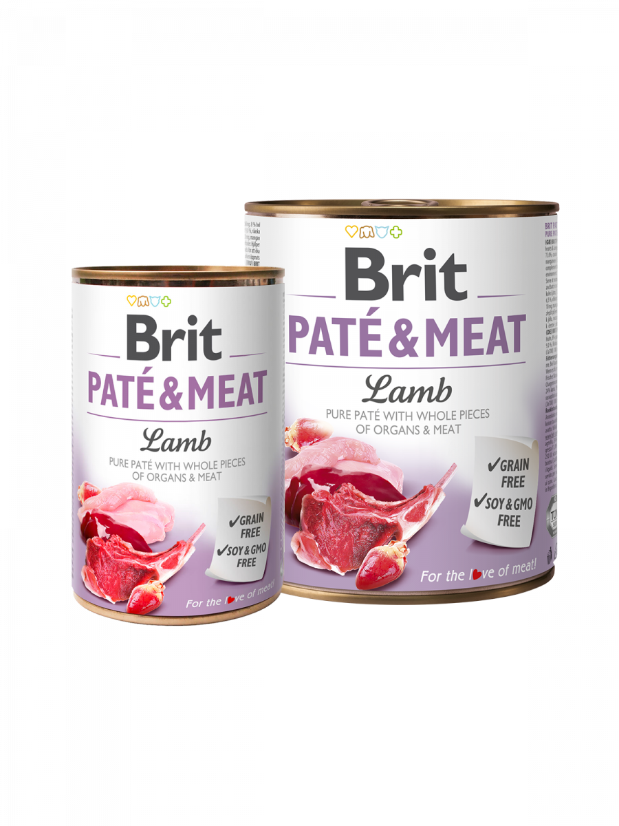 Brit Dog Pate & Meat Lamb - хапки в пастет за кучета с агне,  3 бр. х 400 гр.