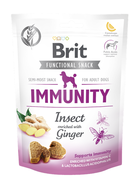 Brit Care Dog Functional Snack Immunity Insect - лакомство за кучета за имунитет с джинджифил