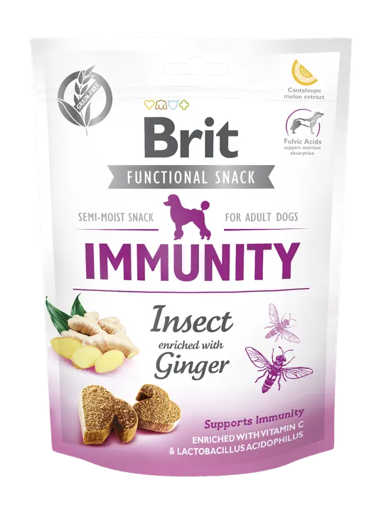 Brit Care Dog Functional Snack Immunity Insect - лакомство за кучета за имунитет с джинджифил