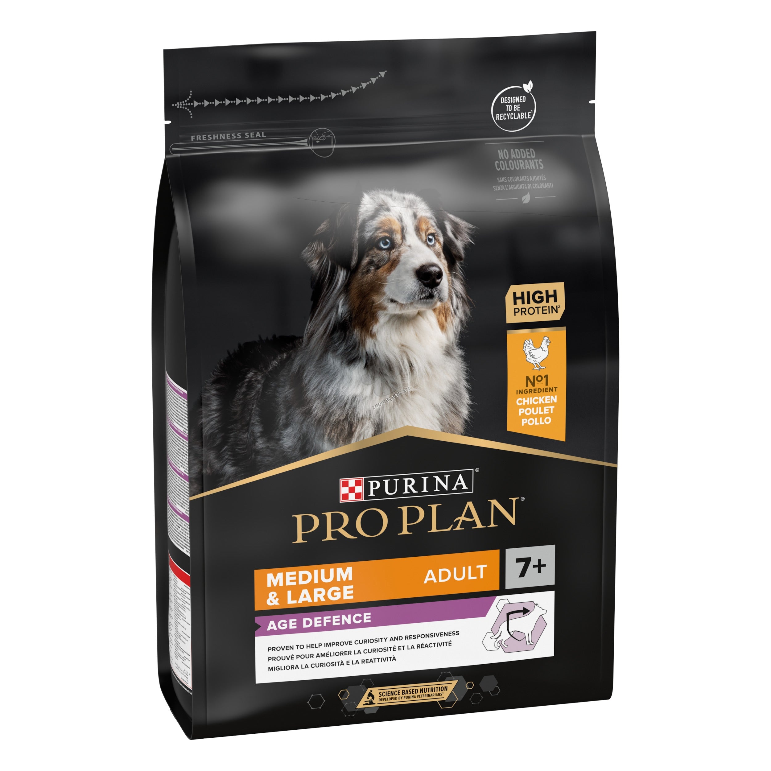Purina Pro Plan Medium & Large Adult 7+ Age Defence Chicken - храна за възрастни кучета средни и едри породи, над 7 години, с пиле