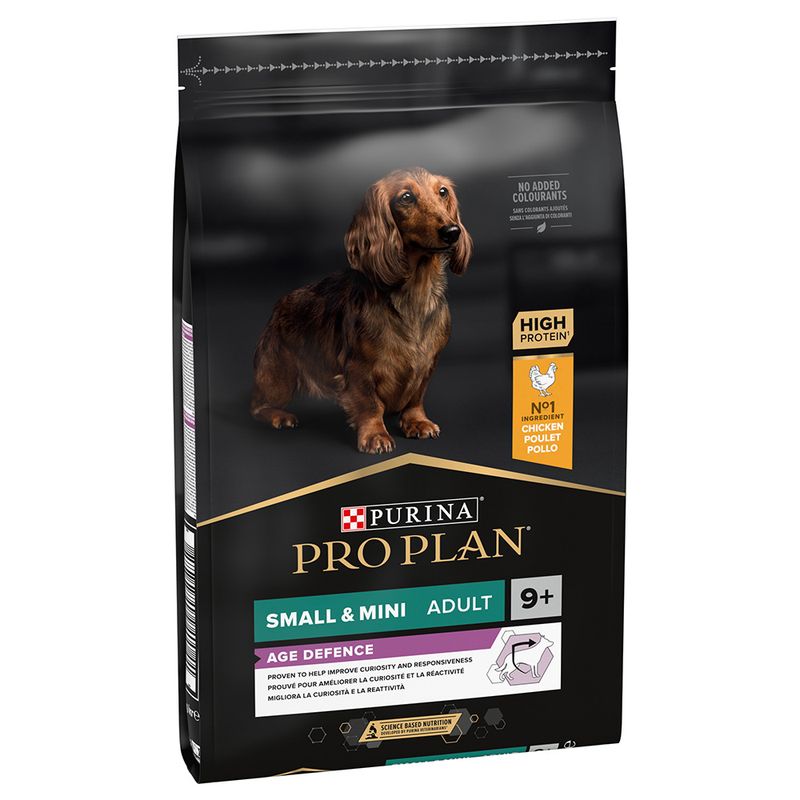 Purina Pro Plan Small & Mini Adult 9+ Age Defence Chicken - храна за възрастни кучета мини и малки породи, над 9 години, с пиле