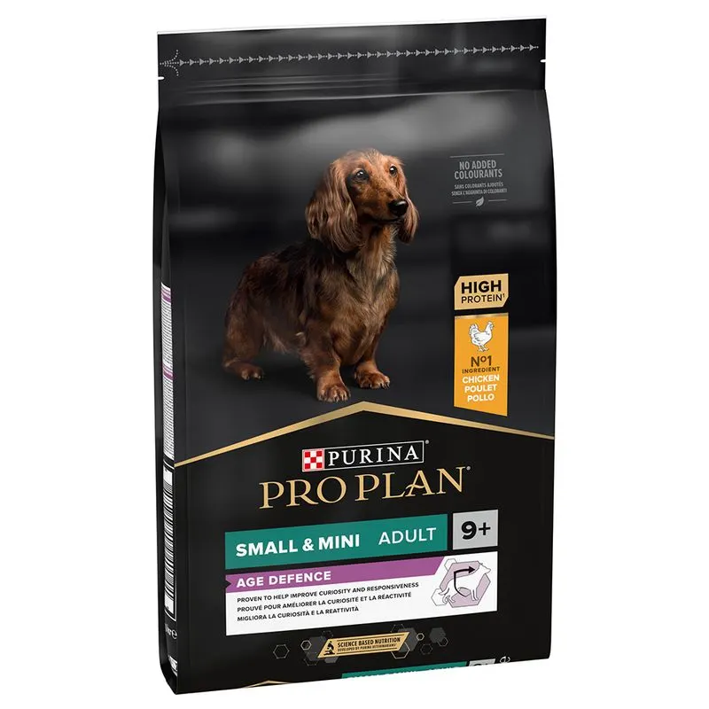 Purina Pro Plan Small & Mini Adult 9+ Age Defence Chicken - храна за възрастни кучета мини и малки породи, над 9 години, с пиле