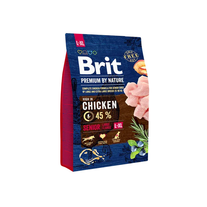 Brit Premium by Nature Senior L+XL - храна за кучета големи и гигантски породи (над 25 кг.), над 7 години, с пиле