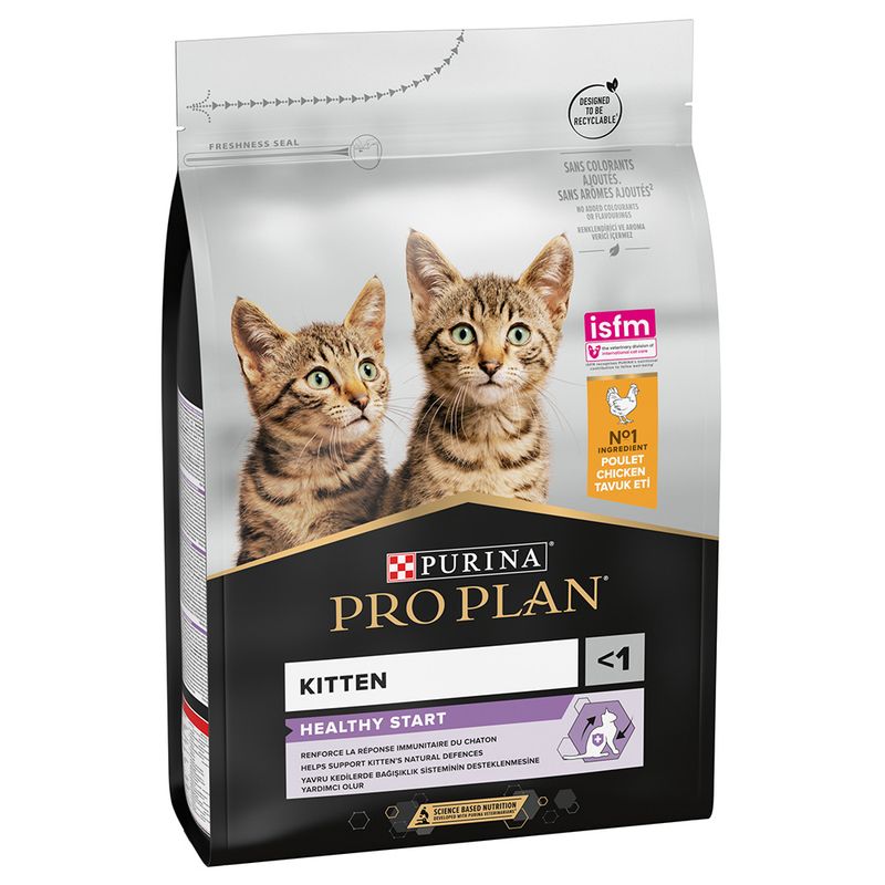 Purina Pro Plan Kitten Healthy Start Chicken - храна за подрастващи котенца от 2 до 12 месеца, с пиле и ориз