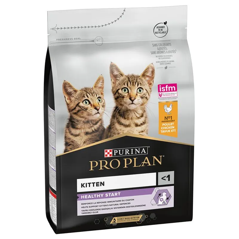 Purina Pro Plan Kitten Healthy Start Chicken - храна за подрастващи котенца от 2 до 12 месеца, с пиле и ориз