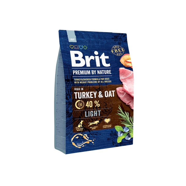 Brit Premium by Nature Light - храна за кастрирани кучета и с наднормено тегло, всички породи, с пуйка