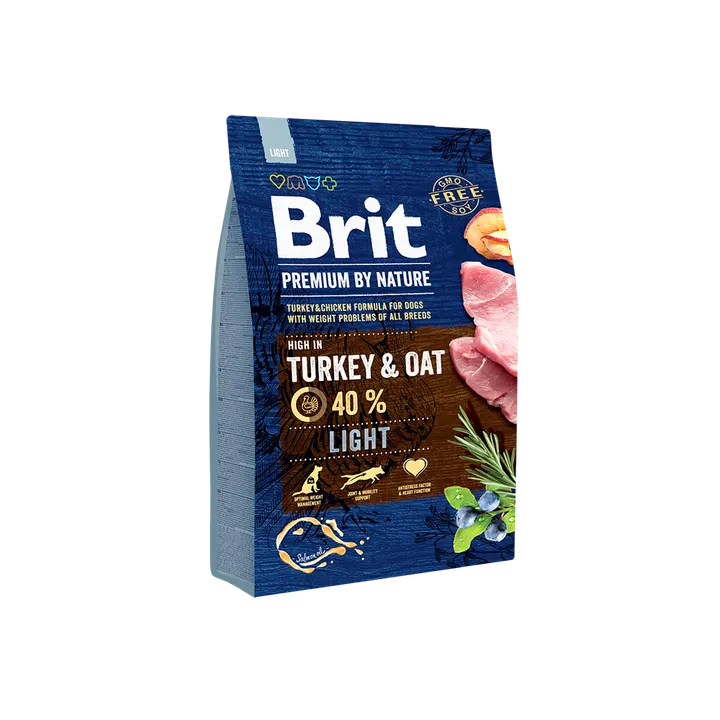 Brit Premium by Nature Light - храна за кастрирани кучета и с наднормено тегло, всички породи, с пуйка