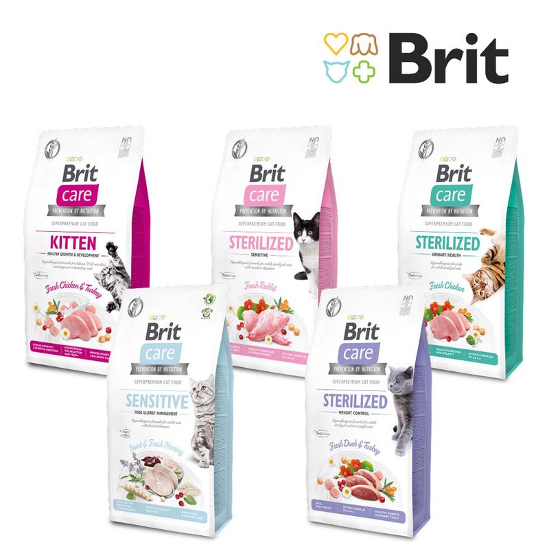 Brit Care Cat Grain-Free Insect Allergy Management - хипоалергенна храна за котки с кожни и храносмилателни проблеми, с насекоми и херинга