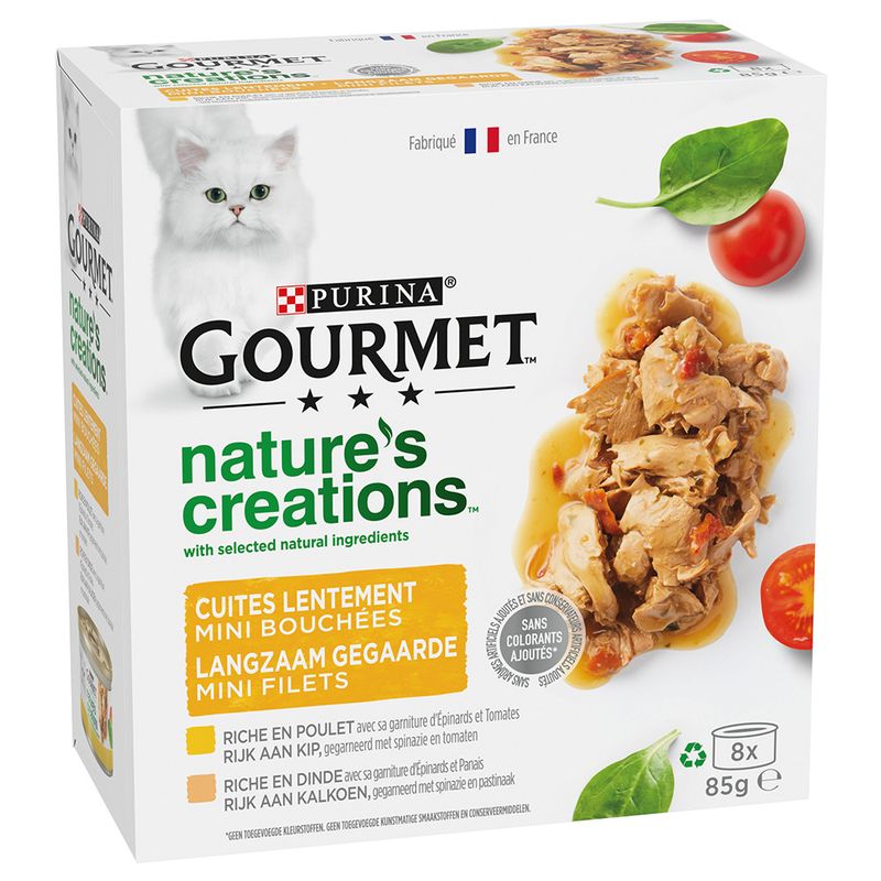 Gourmet Nature's Creations Chicken & Turkey - консерви за котки с пиле и пуйка, натурални съставки