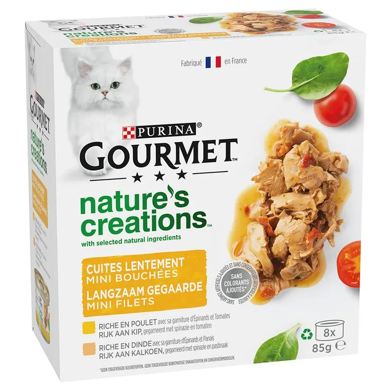Gourmet Nature's Creations Chicken & Turkey - консерви за котки с пиле и пуйка, натурални съставки