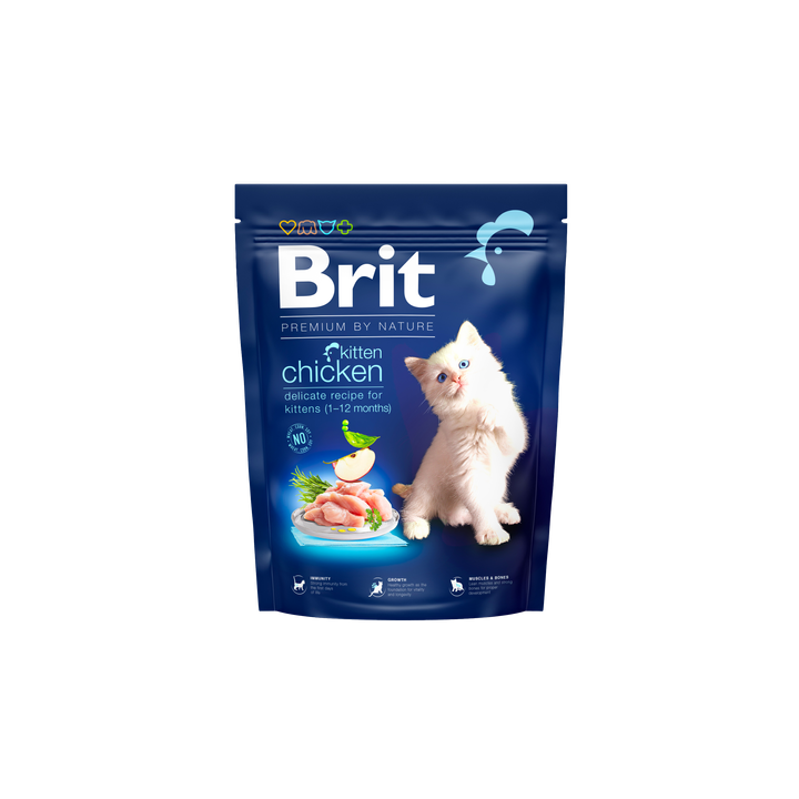 Brit Premium by Nature Cat Kitten Chicken - храна за котки до 12 месеца