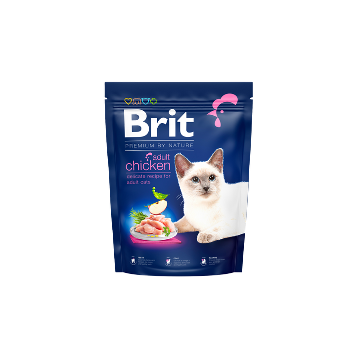 Brit Premium by Nature Cat Adult Chicken - храна за котки с пиле
