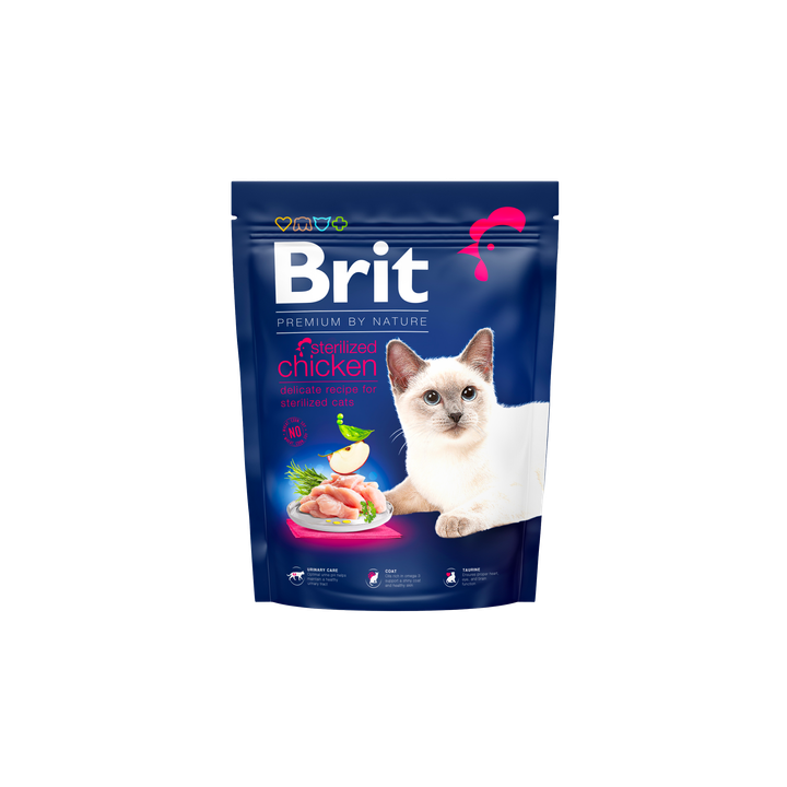 Brit Premium by Nature Cat Sterilized Chicken - храна за кастрирани котки с пиле