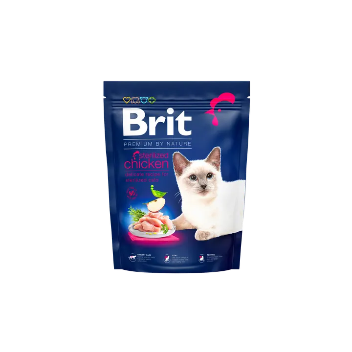 Brit Premium by Nature Cat Sterilized Chicken - храна за кастрирани котки с пиле