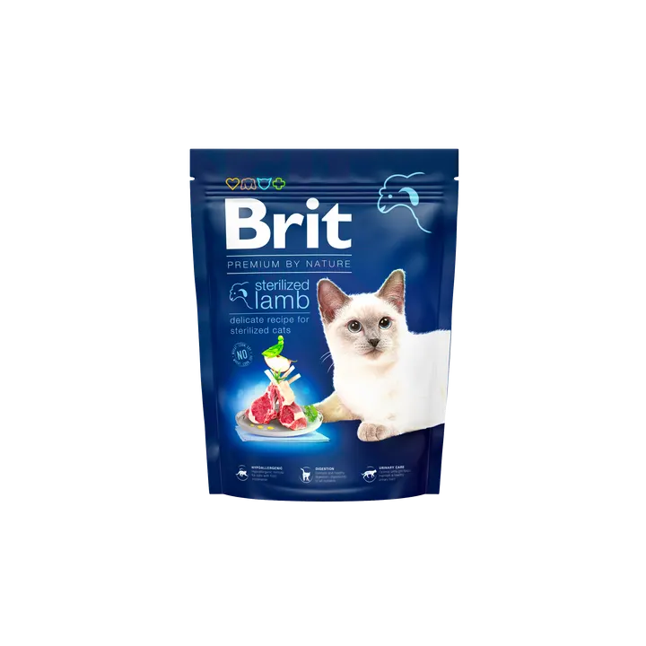 Brit Premium by Nature Cat Sterilized Lamb - храна кастрирани котки с агне