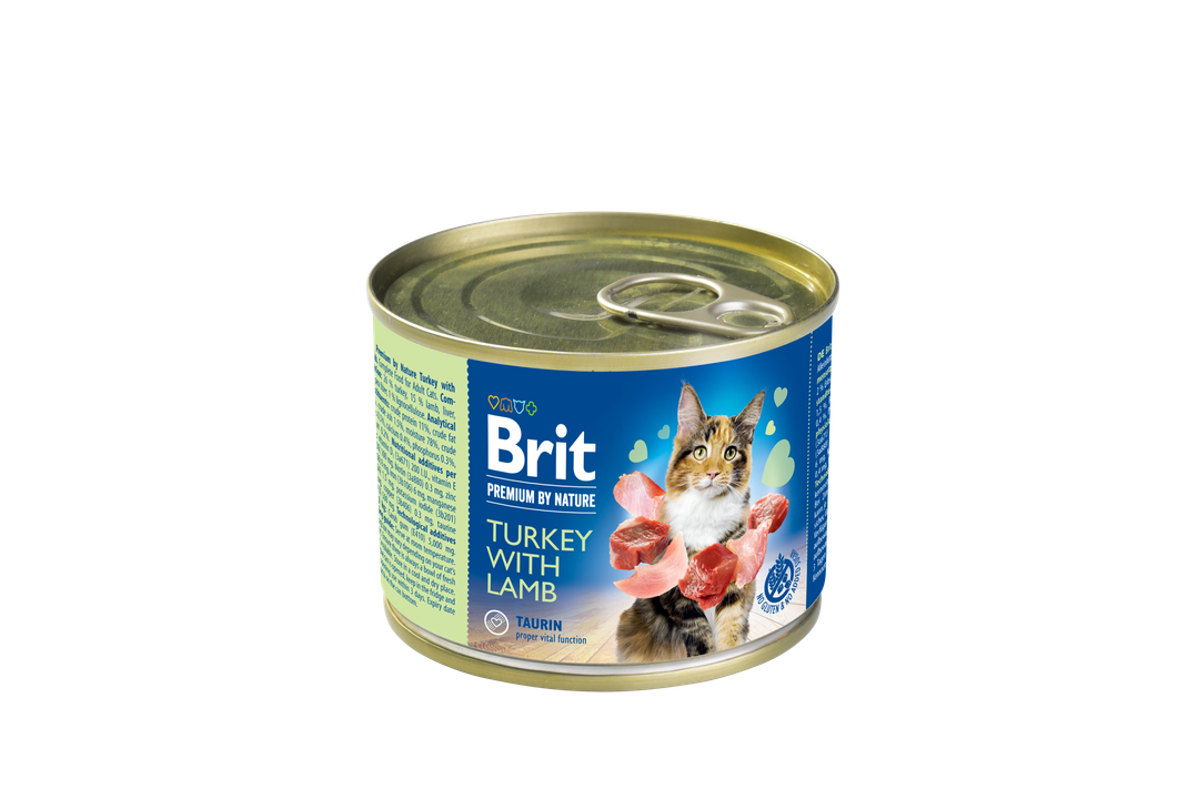 Brit Premium by Nature Cat Turkey Lamb - консерва за котки с пуйка и агне