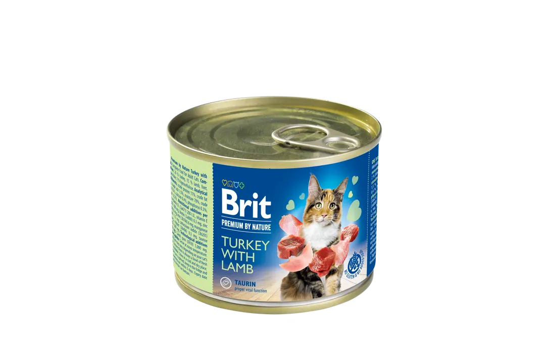 Brit Premium by Nature Cat Turkey Lamb - консерва за котки с пуйка и агне