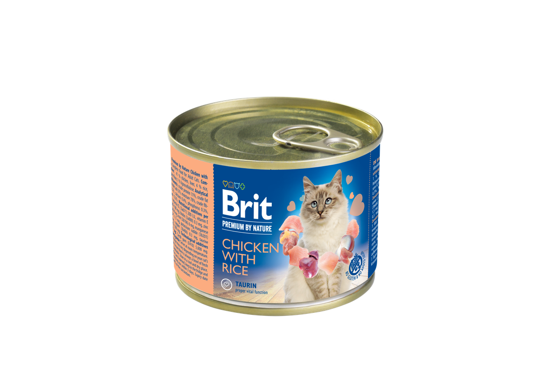 Brit Premium by Nature Cat Chicken with Rice - консерва за котки с пиле и ориз