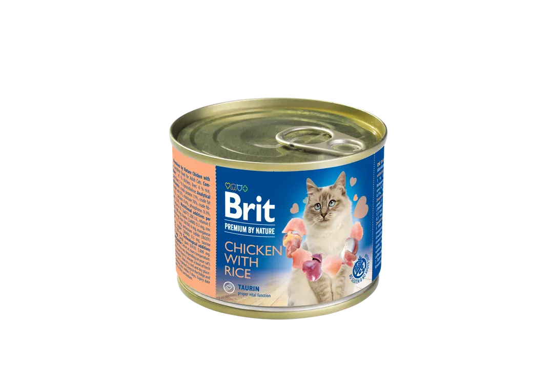 Brit Premium by Nature Cat Chicken with Rice - консерва за котки с пиле и ориз