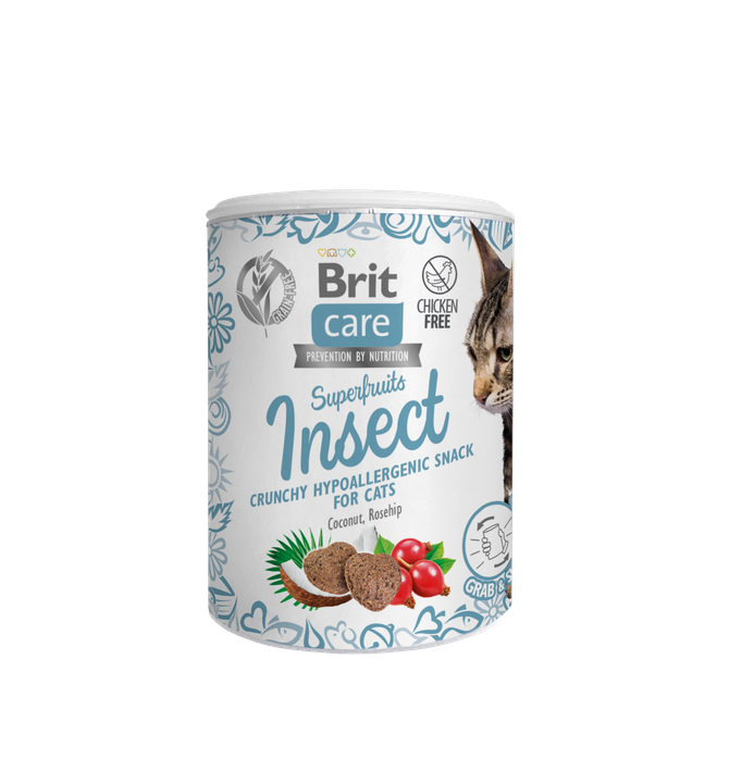 Brit Care Cat Snack Superfruits Insect - лакомство за котки с протеин от насекоми