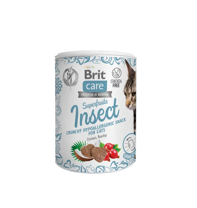 Brit Care Cat Snack Superfruits Insect - лакомство за котки с протеин от насекоми