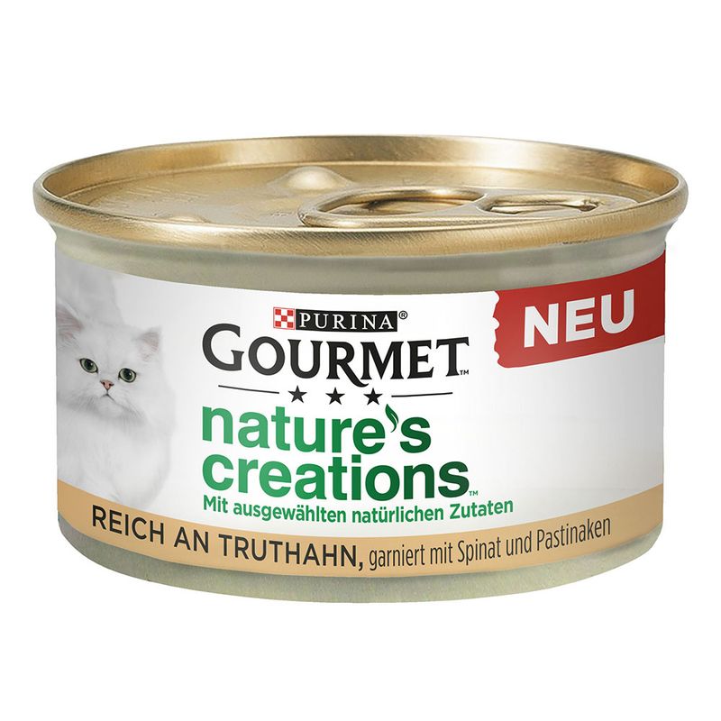 Gourmet Nature's Creations Turkey Spinach - консерва за котки с пуешко, спанак и пащърнак
