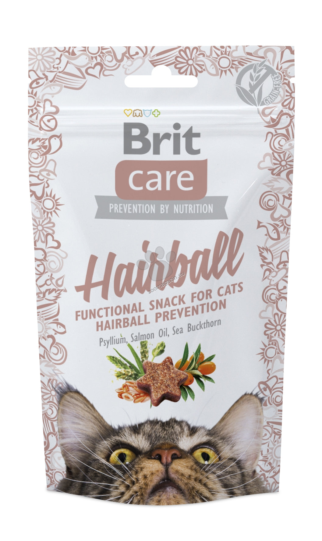 Brit Care Cat Snack Hairball - лакомство за котки против космени топки