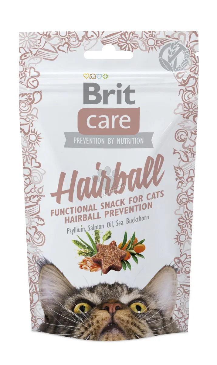 Brit Care Cat Snack Hairball - лакомство за котки против космени топки