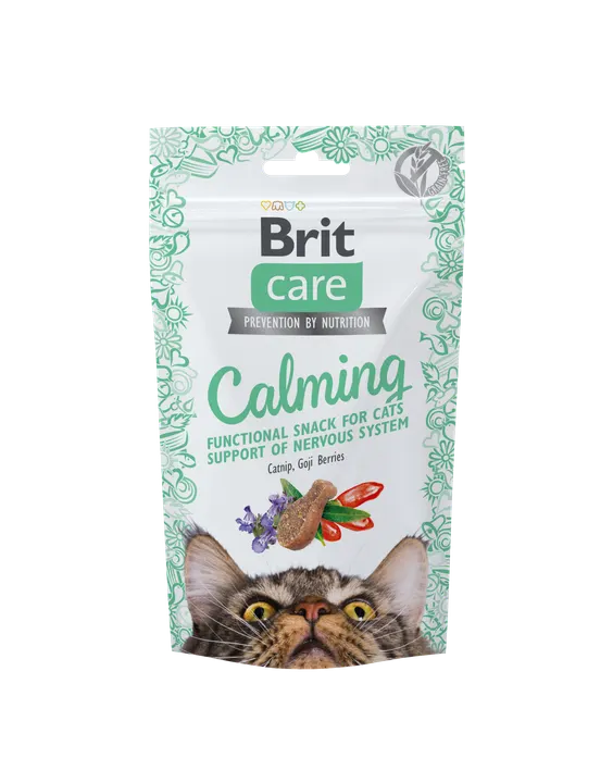 Brit Care Cat Snack Calming - лакомство за котки с успокояващ ефект, с котешка трева и годжи бери