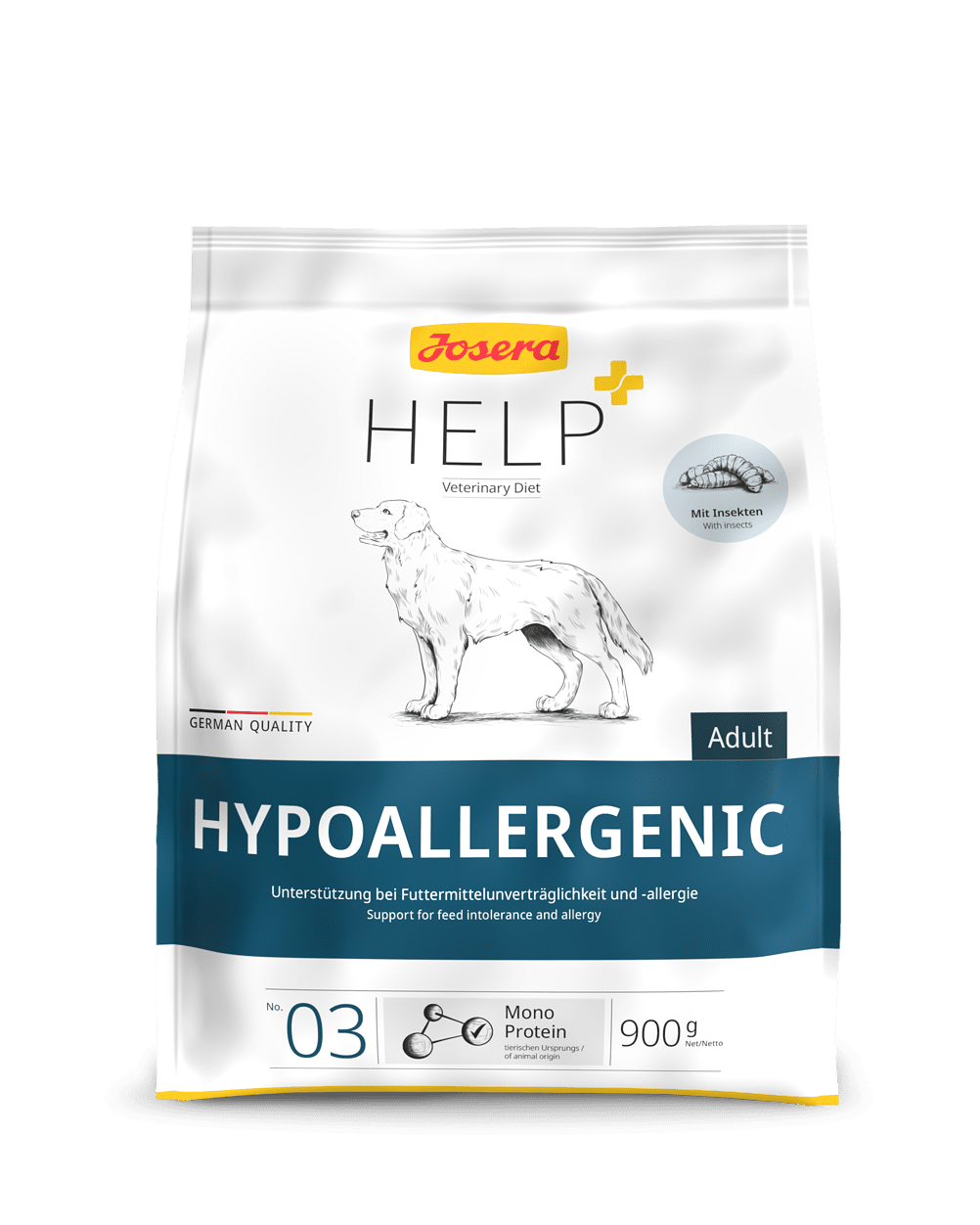 Josera Help Dog Hypoallergenic - диетична храна без зърнени съставки за кучета с хранителна непоносимост или алергии