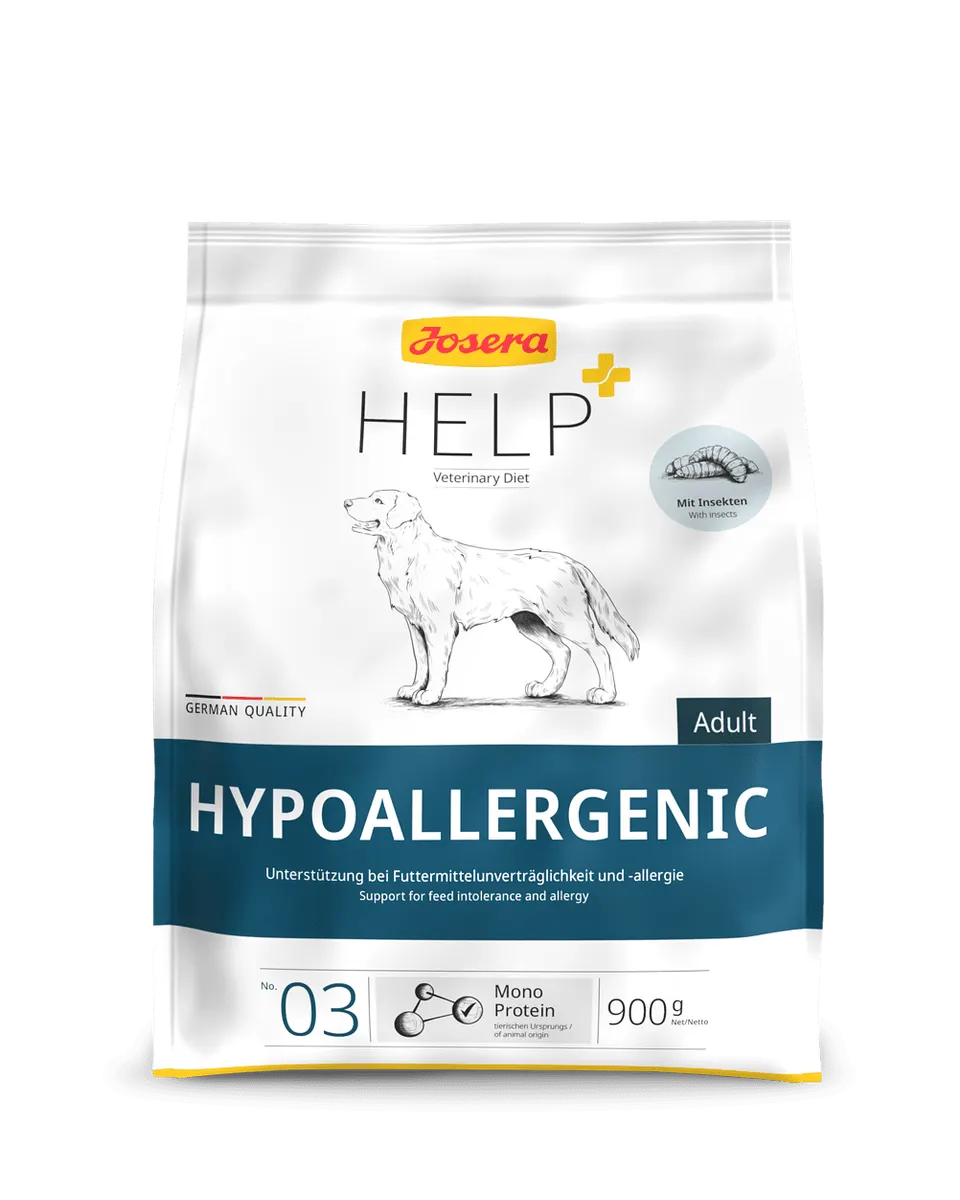 Josera Help Dog Hypoallergenic - диетична храна без зърнени съставки за кучета с хранителна непоносимост или алергии