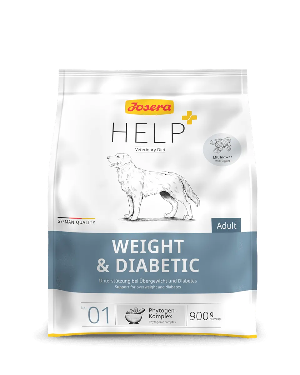 Josera Help Dog Weight & Diabetic - диетична храна за кучета с наднормено тегло и/или захарен диабет