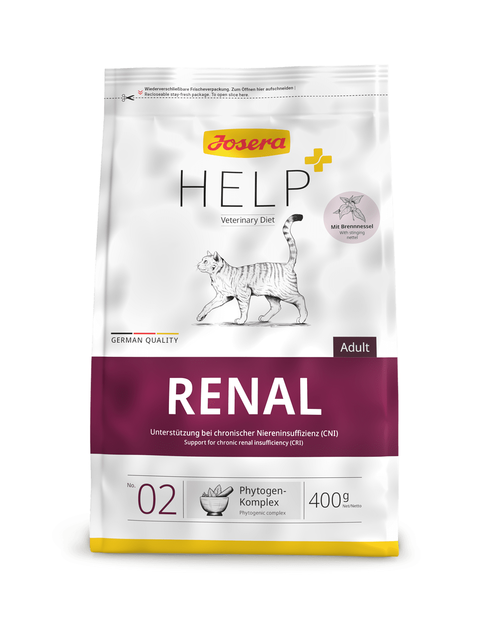Josera Help Cat Renal - безглутенова диетична храна за котки с хронична бъбречна недостатъчност (ХБН)