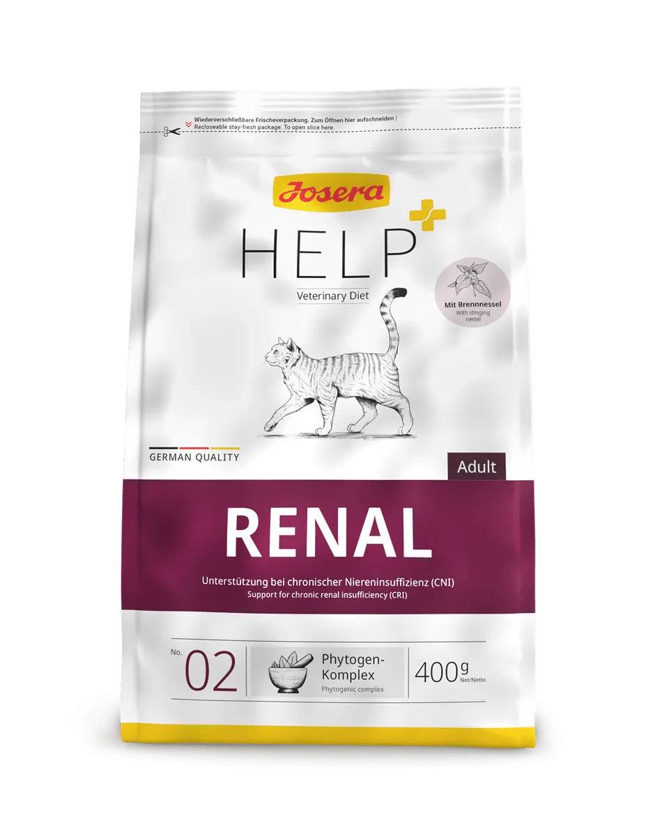 Josera Help Cat Renal - безглутенова диетична храна за котки с хронична бъбречна недостатъчност (ХБН)
