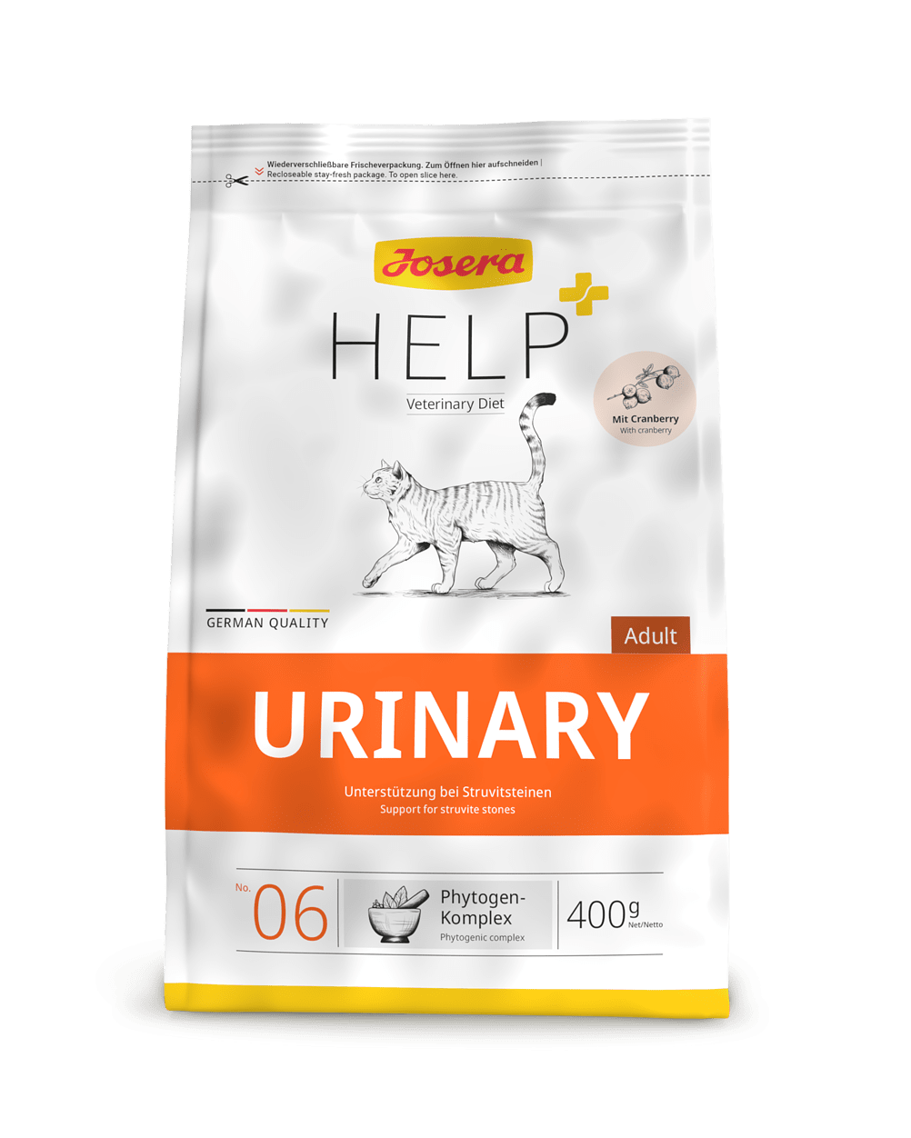 Josera Help Cat Urinary - диетична храна за котки за разтваряне на струвитни камъни и/или за предотвратяване на повторното им образуване